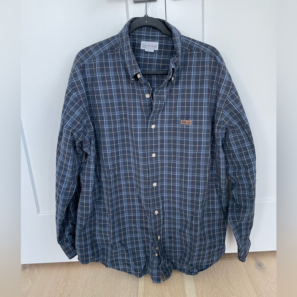 Men’s Carhartt Button Up Plaid Shirt